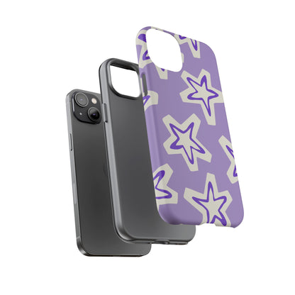 Starry Pattern Phone Case, Cute Star Design, Tough Phone Cover, Gifts for Her, Stylish Phone Accessory