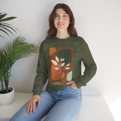 Botanical Print Crewneck Sweatshirt | Cozy Unisex Sweatshirt, Fall Fashion, Casual Wear, Gift for Her, Botanical Art