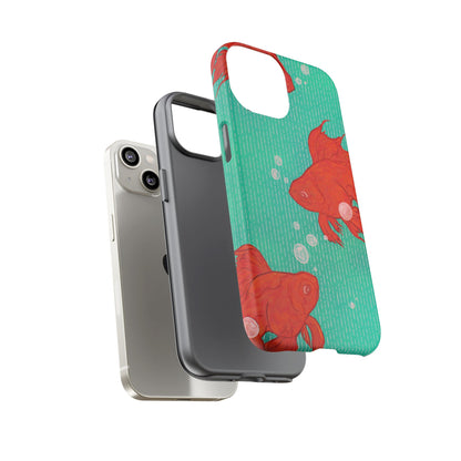 Vibrant Goldfish Phone Case, Colorful iPhone Cover, Ocean Vibe Accessory, Unique Gift for Fish Lovers, Cute Phone Cases