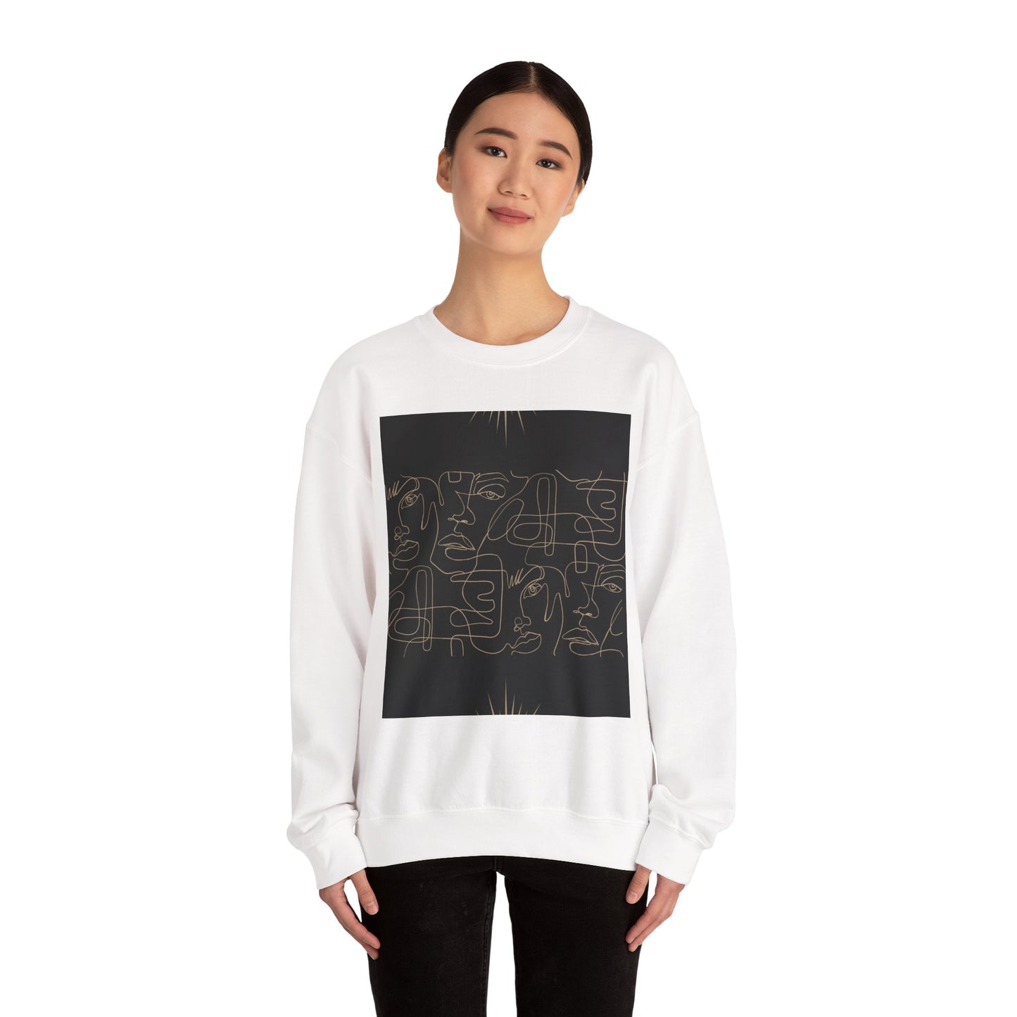 Stylish Unisex Crewneck Sweatshirt - Modern Art Design, Cozy Gift for Him/Her, Perfect for Fall, Casual Wear, Art Lovers, Abstract, Minimalist, Autumn Vibes