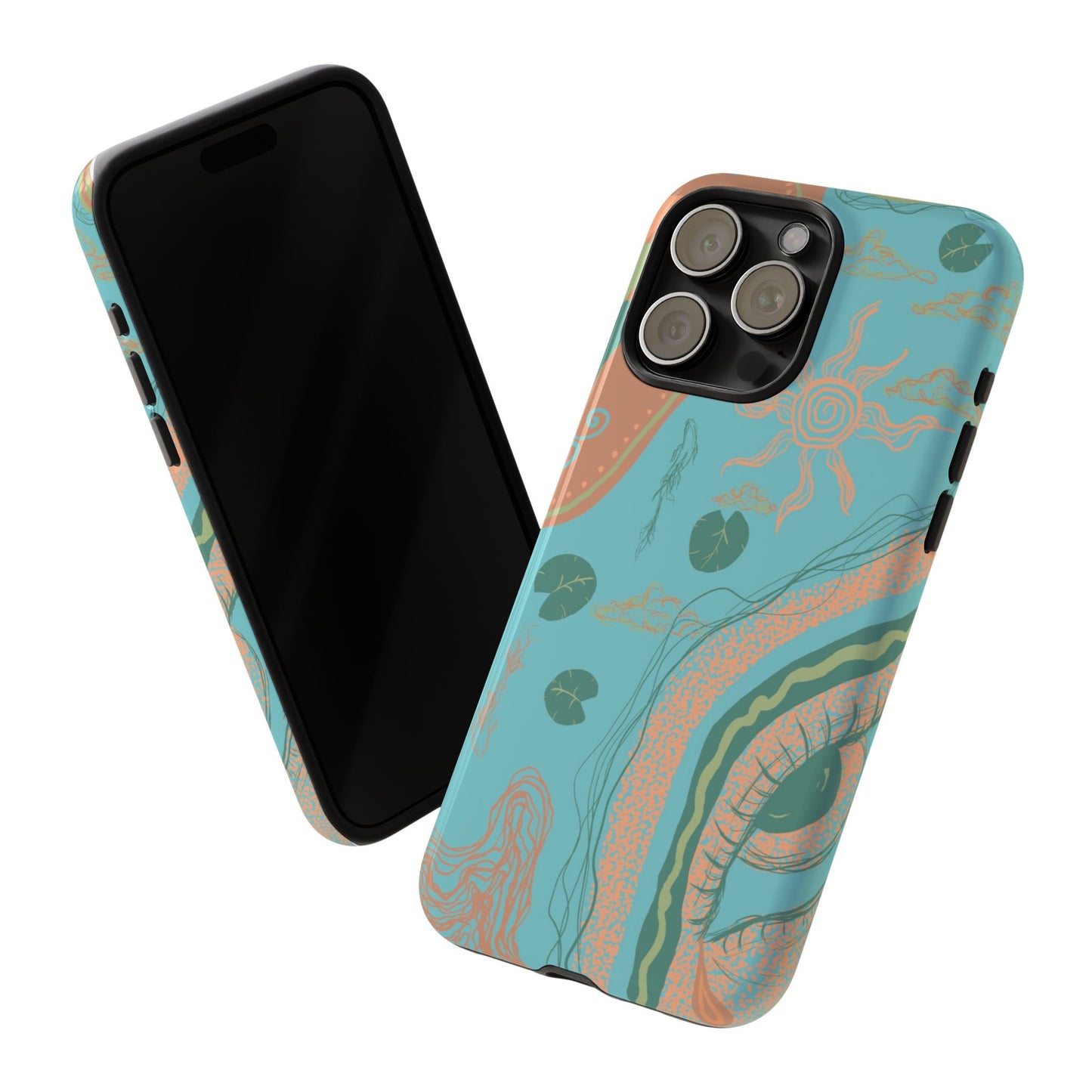 Whimsical Phone Case with Artistic Ocean Design, Floral Phone Cover, Unique Gift for Nature Lovers, Eco-Friendly Cell Accessories, [...]