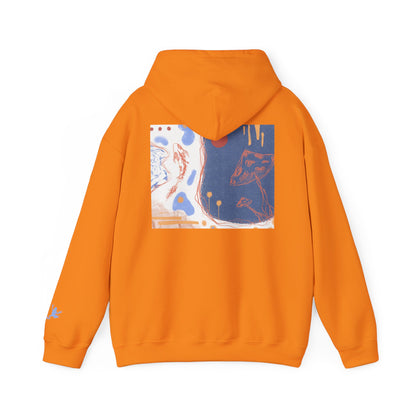 Artistic Unisex Hooded Sweatshirt - Cozy Streetwear for Comfort, Gift for Art Lovers, Perfect for Fall, Casual Style