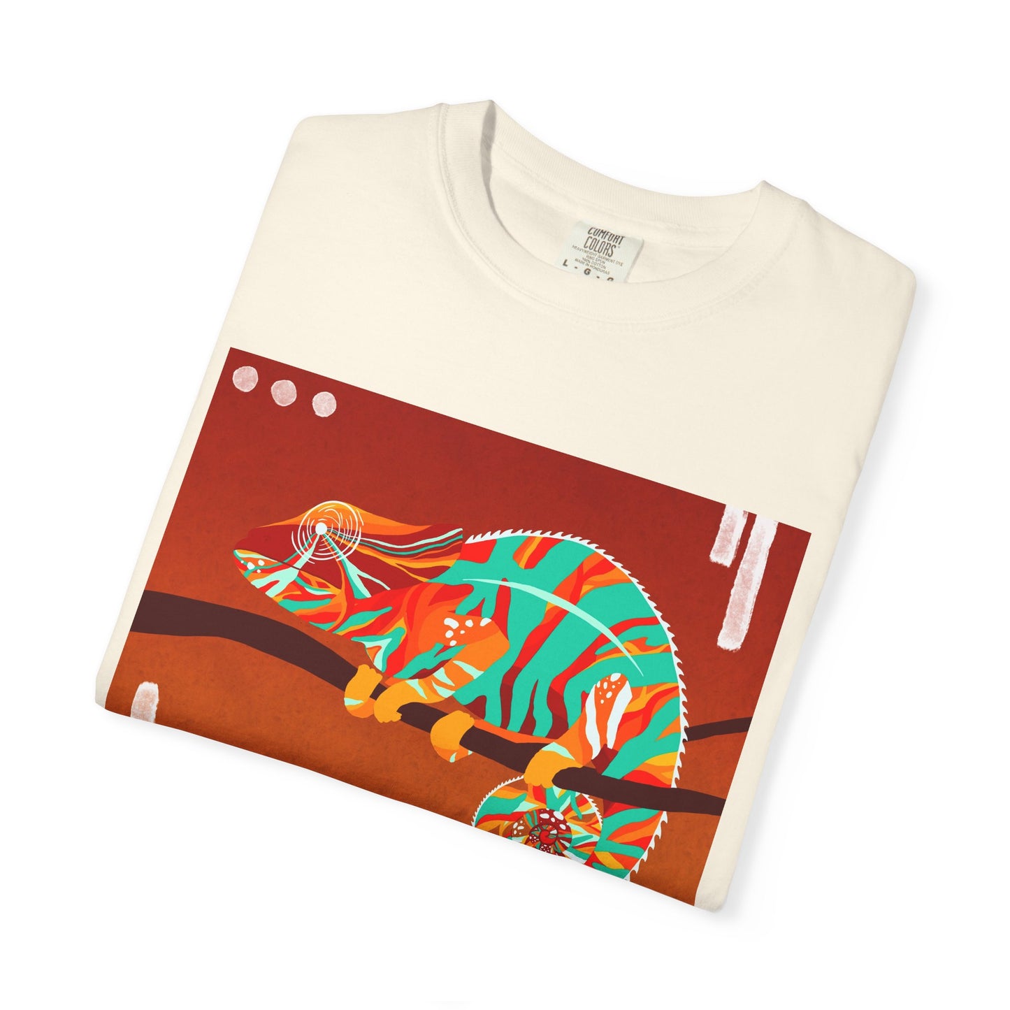 Vibrant Chameleon T-Shirt | Eco-friendly Fashion Tee, Unisex Graphic Tee, Animal Lover Shirt, Gift for Nature Enthusiasts