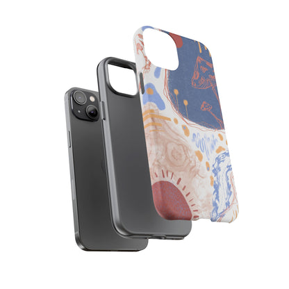 Artistic Phone Case with Abstract Design, Tough Phone Case, Unique Gift, Trendy Accessories, Modern Art Case, Stylish Tech Gear
