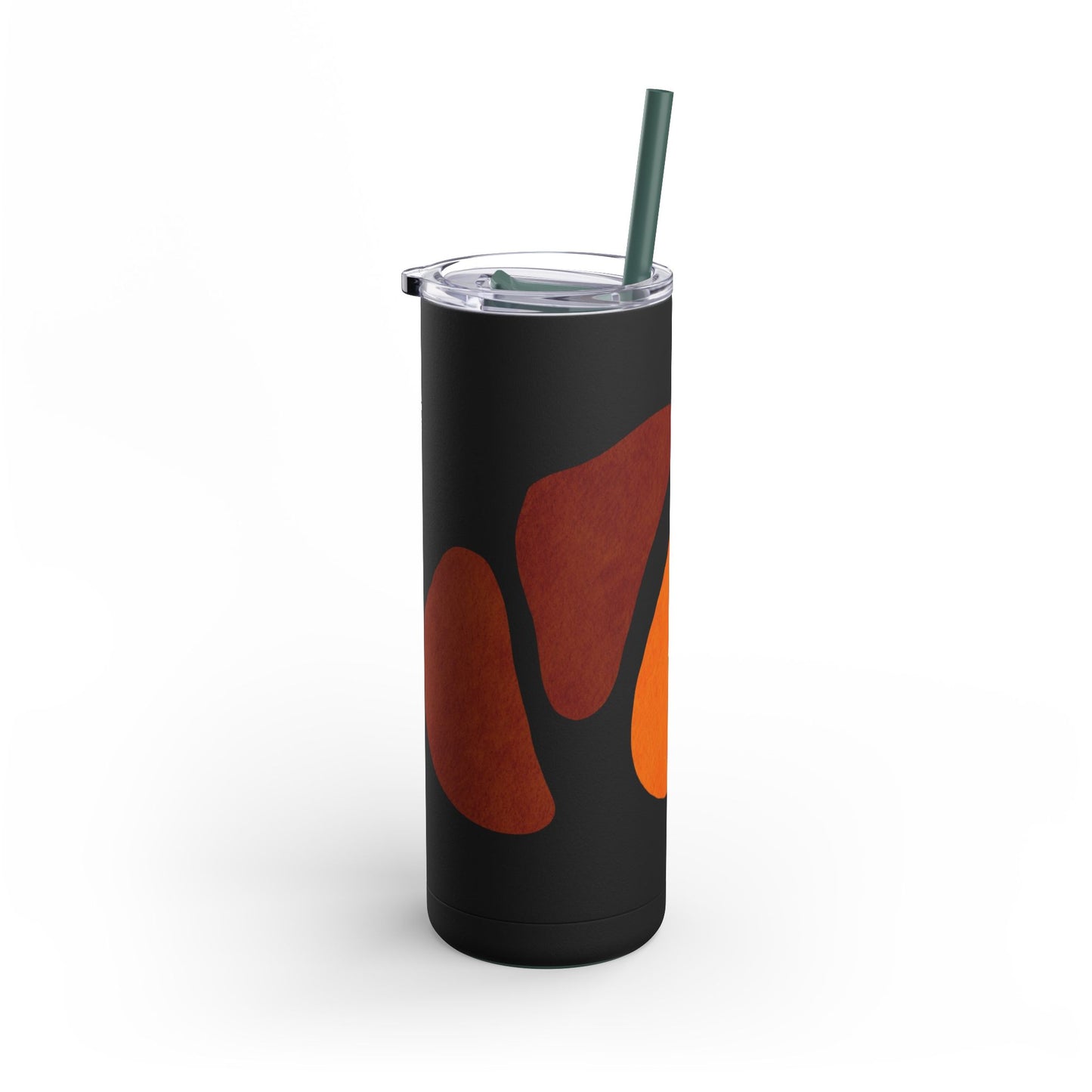 Modern Abstract Skinny Tumbler with Straws, Trendy Drinkware for Stylish Hydration, Ideal for Gifts, Home, and Parties