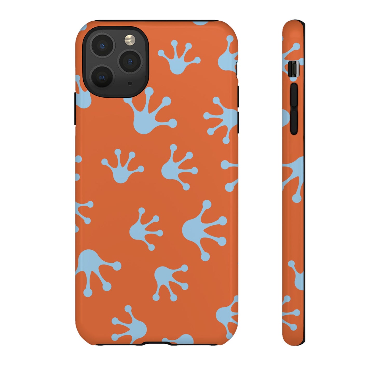 Frog Print Phone Case - Tough Cases, Orange Frog Design, Unique Gift, Fun Accessories, Vibrant Phone Cases, Cool Cases