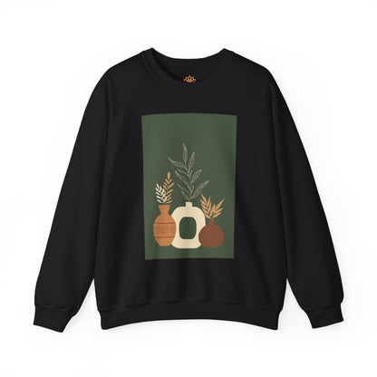 Fall-Inspired Botanical Crewneck Sweatshirt, Cozy Sweatshirt for Women, Warm Unisex Sweater, Autumn Gift,  Plant Lover Apparel