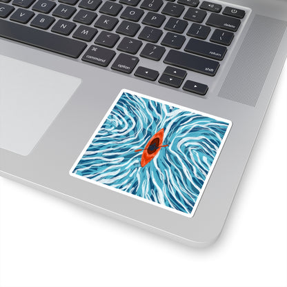 Aquatic Adventure Kiss-Cut Stickers | Kayaking Vibe, Perfect for Water Lovers, Laptop Decor, Travel, and Gift Ideas