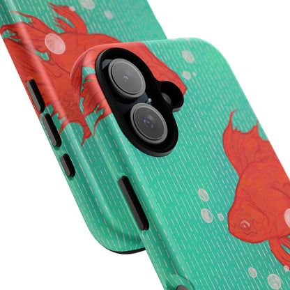 Vibrant Goldfish Phone Case, Colorful iPhone Cover, Ocean Vibe Accessory, Unique Gift for Fish Lovers, Cute Phone Cases
