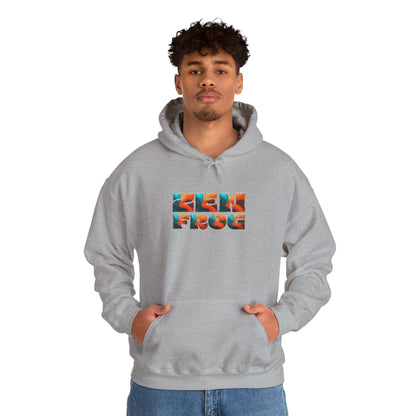 Zen Frog & Moon Unisex Hoodie, Cozy Sweatshirt for Relaxation, Gifts for Nature Lovers, Festival Wear, Everyday Comfort