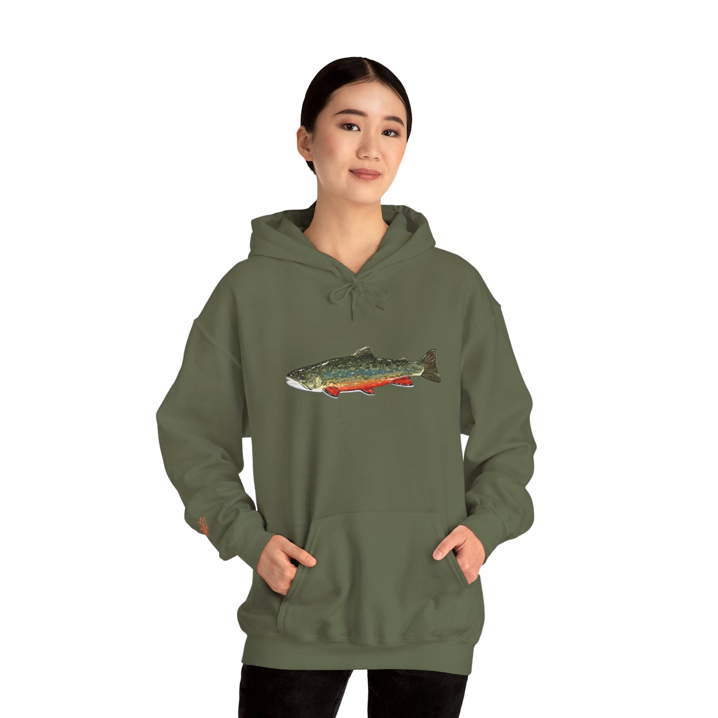Trout Design Heavy Blend Hoodie, Fishing Gift, Outdoor Apparel, Comfortable Sweatshirt, Unisex Hoodie, Casual Fishing Wear