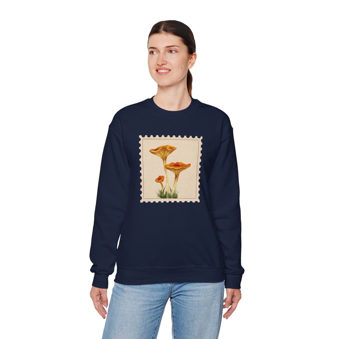 Vintage Floral Crewneck Sweatshirt, Cozy Fall Wear, Unisex Gift, Mushroom Art Apparel, Nature Lover Outfit, Comfy Mushroom Crewneck, Vintage Style