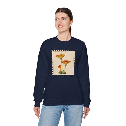 Vintage Floral Crewneck Sweatshirt, Cozy Fall Wear, Unisex Gift, Mushroom Art Apparel, Nature Lover Outfit, Comfy Mushroom Crewneck, Vintage Style
