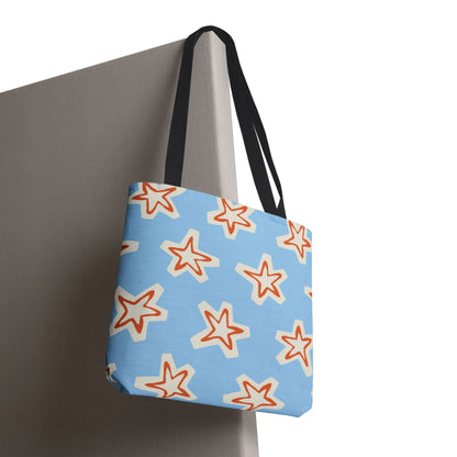Starry Blue Tote Bag | Stylish Grocery Tote, Eco-Friendly Bag, Beach Bag, Weekend Getaway, Custom Design