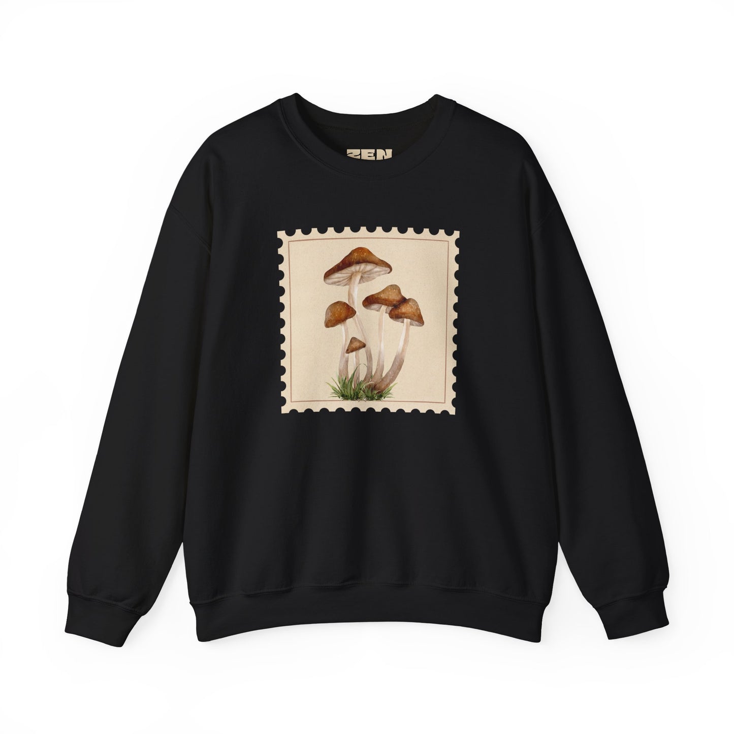 Mushroom Vibes Unisex Crewneck Sweatshirt - Cozy Fashion, Nature Lover Gift, Fall Outfit, Eco-Friendly Style, Perfect for Autumn, Artsy Sweatshirts, Premium, Nature-inspired Crewnecks