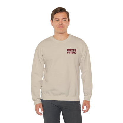 Zen Frog Unisex Crewneck Sweatshirt, Cozy Casual Wear, Perfect for Relaxation, Gifts for Nature Lovers, Spring Fashion