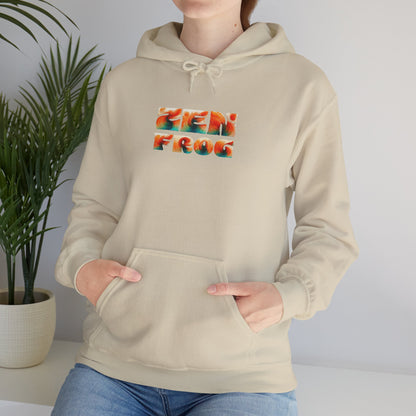 Vibrant Unisex Hoodie with Zen Frog and Snake Design, Cool Gift for Nature Lovers, Casual Wear for All Occasions, Gift for Her, Cool Hoodies