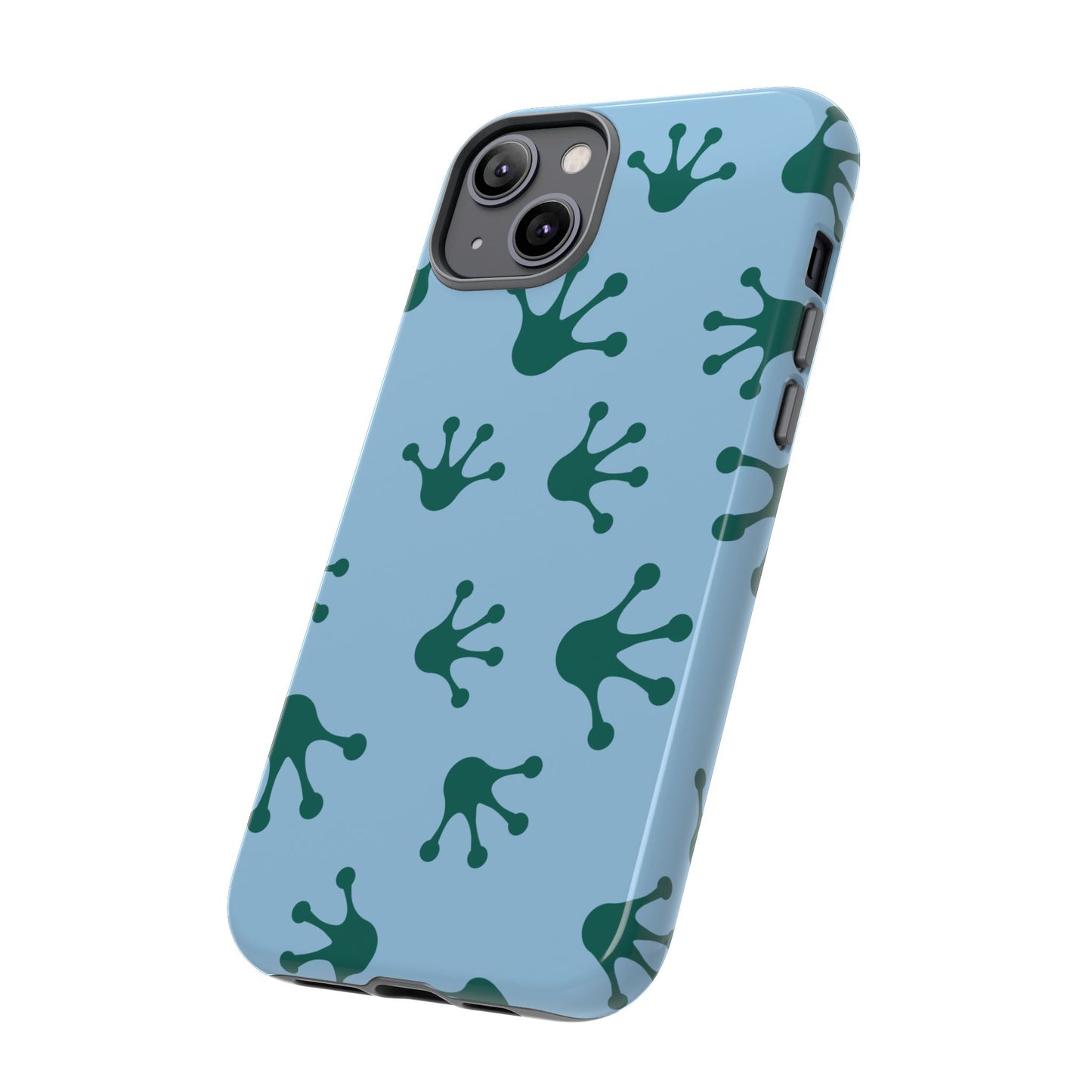 Frog Pattern Phone Case, Tough Cases for Nature Lovers, Unique Gift for Kids, Eco-Friendly Accessories, Stylish Cell Phone Cover, Cute Frog Print Pattern, Artsy Phone Cases