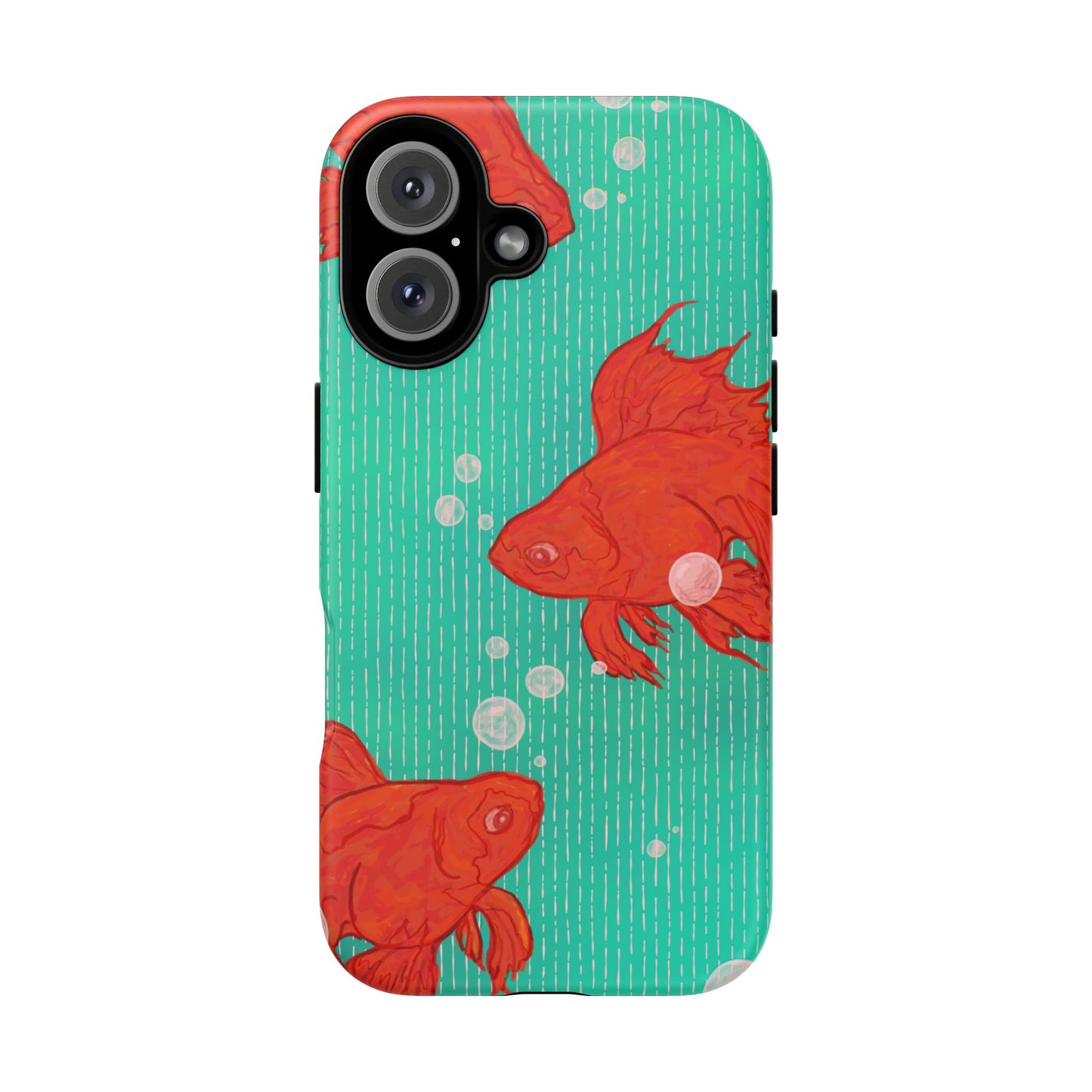 Vibrant Goldfish Phone Case, Colorful iPhone Cover, Ocean Vibe Accessory, Unique Gift for Fish Lovers, Cute Phone Cases