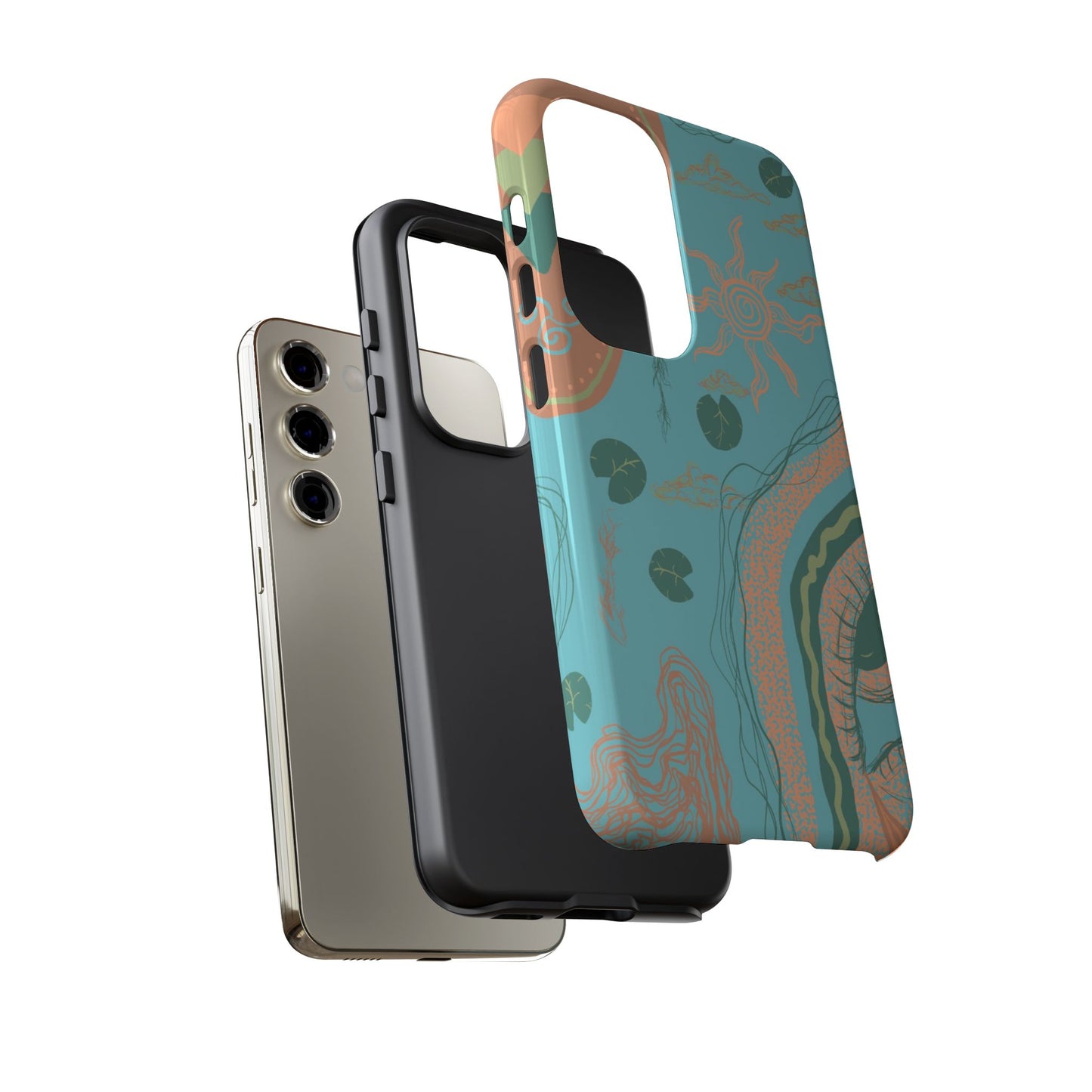Whimsical Phone Case with Artistic Ocean Design, Floral Phone Cover, Unique Gift for Nature Lovers, Eco-Friendly Cell Accessories, [...]