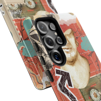 Artistic iPhone Case, Tough Cases with Vintage Design, Unique Phone Cover, Gift for Art Lovers, Protective Case for All Occasions, Vintage Collage Art