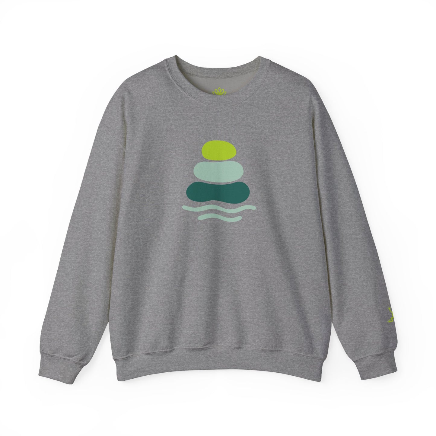 Serene Stones Unisex Crewneck Sweatshirt, Cozy Sweatshirt, Relaxation Apparel, Casual Wear, Mindfulness Gift