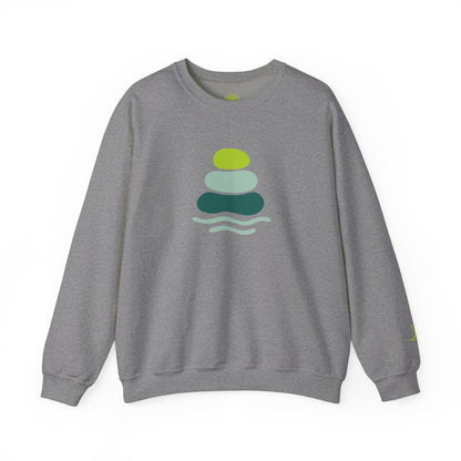 Serene Stones Unisex Crewneck Sweatshirt, Cozy Sweatshirt, Relaxation Apparel, Casual Wear, Mindfulness Gift