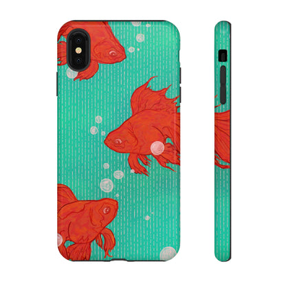 Vibrant Goldfish Phone Case, Colorful iPhone Cover, Ocean Vibe Accessory, Unique Gift for Fish Lovers, Cute Phone Cases