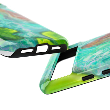 Watercolor Phone Case, Nature Lover Gift, Tough Phone Cover, Phone Accessory, Unique Design for Spring/Summer, Lily Pad, Fish Pond
