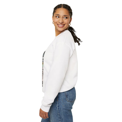 Vibrant Art Sweatshirt for Creatives, Cozy Fall Layering, Gift for Artists, Unique Graphic Pullovers, Casual Everyday Wear, Abstract, Vintage, Collage, Crewneck, Cool Hoodies
