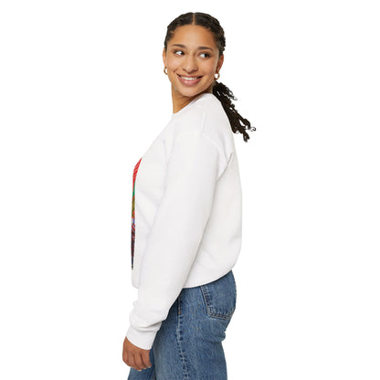 Vibrant Artwork Crewneck Sweatshirt - Cozy Unisex Gift, Trendy Streetwear, Spring Fashion, Unique Graphic Tee, Art-Inspired Apparel