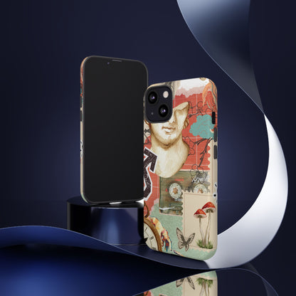 Artistic iPhone Case, Tough Cases with Vintage Design, Unique Phone Cover, Gift for Art Lovers, Protective Case for All Occasions, Vintage Collage Art