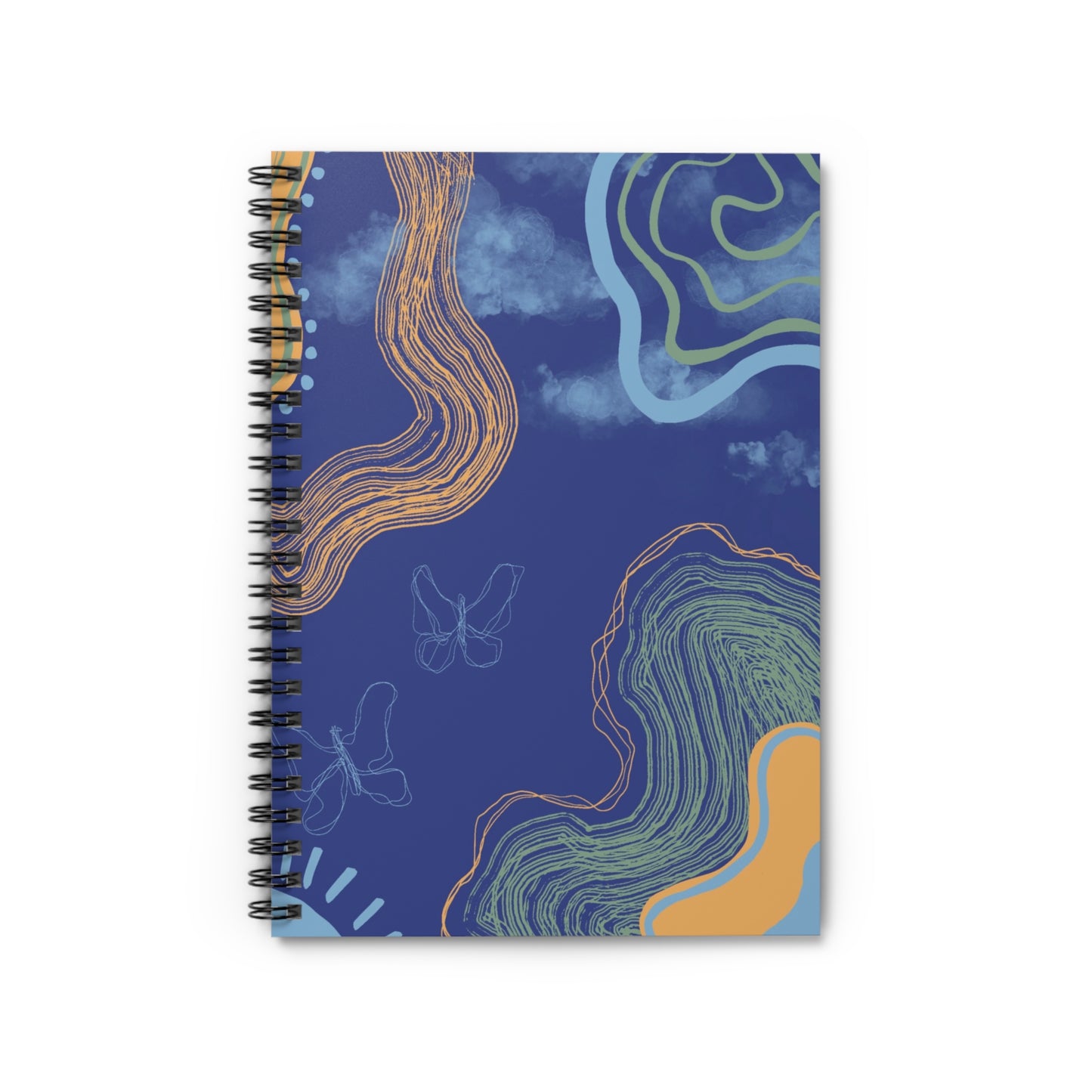 Artistic Spiral Notebook - Creative Writing, Journaling, Note-taking, Gift for Students, Butterfly Design