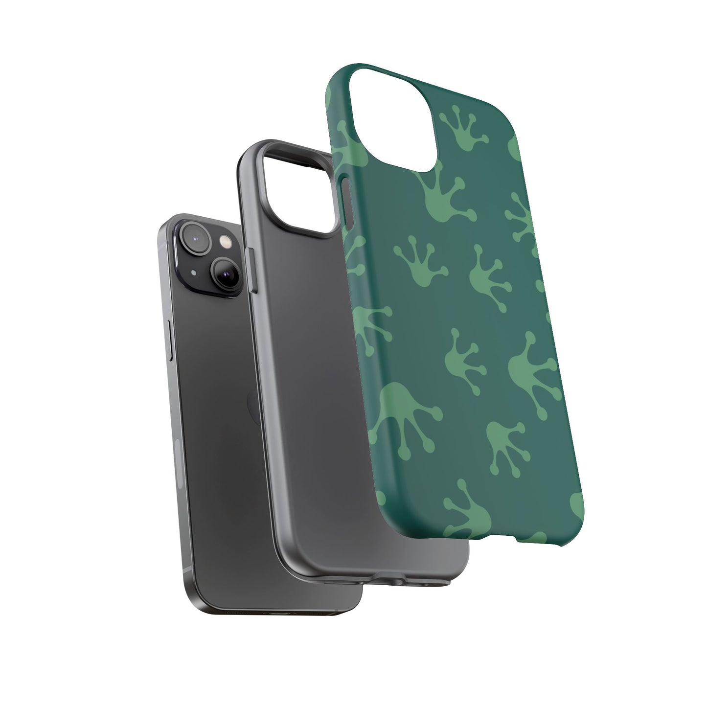 Frog Print Phone Case, Nature Lover Gift, Eco-Friendly Cover, Fun Green Design, Unique Frog Accessories