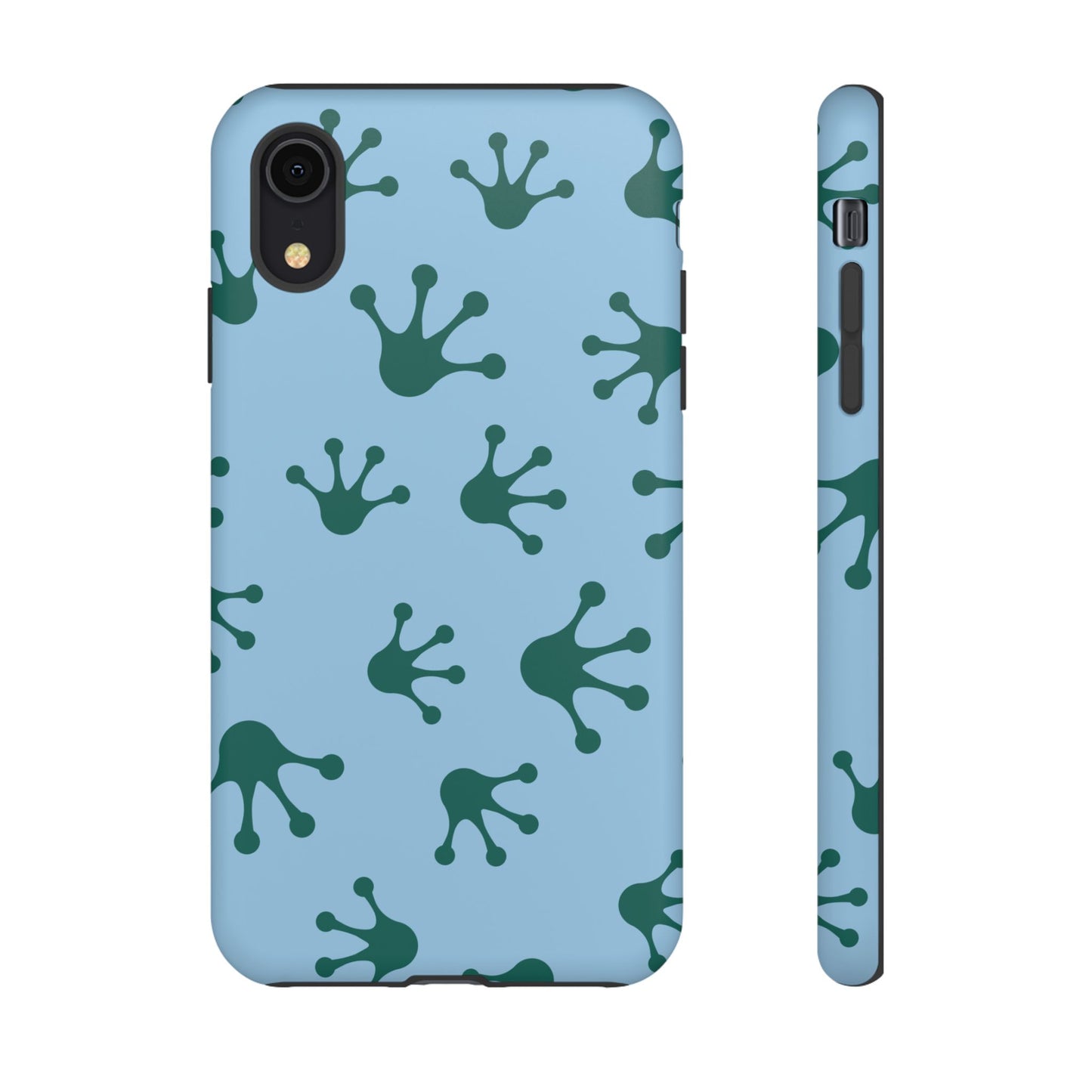 Frog Pattern Phone Case, Tough Cases for Nature Lovers, Unique Gift for Kids, Eco-Friendly Accessories, Stylish Cell Phone Cover, Cute Frog Print Pattern, Artsy Phone Cases