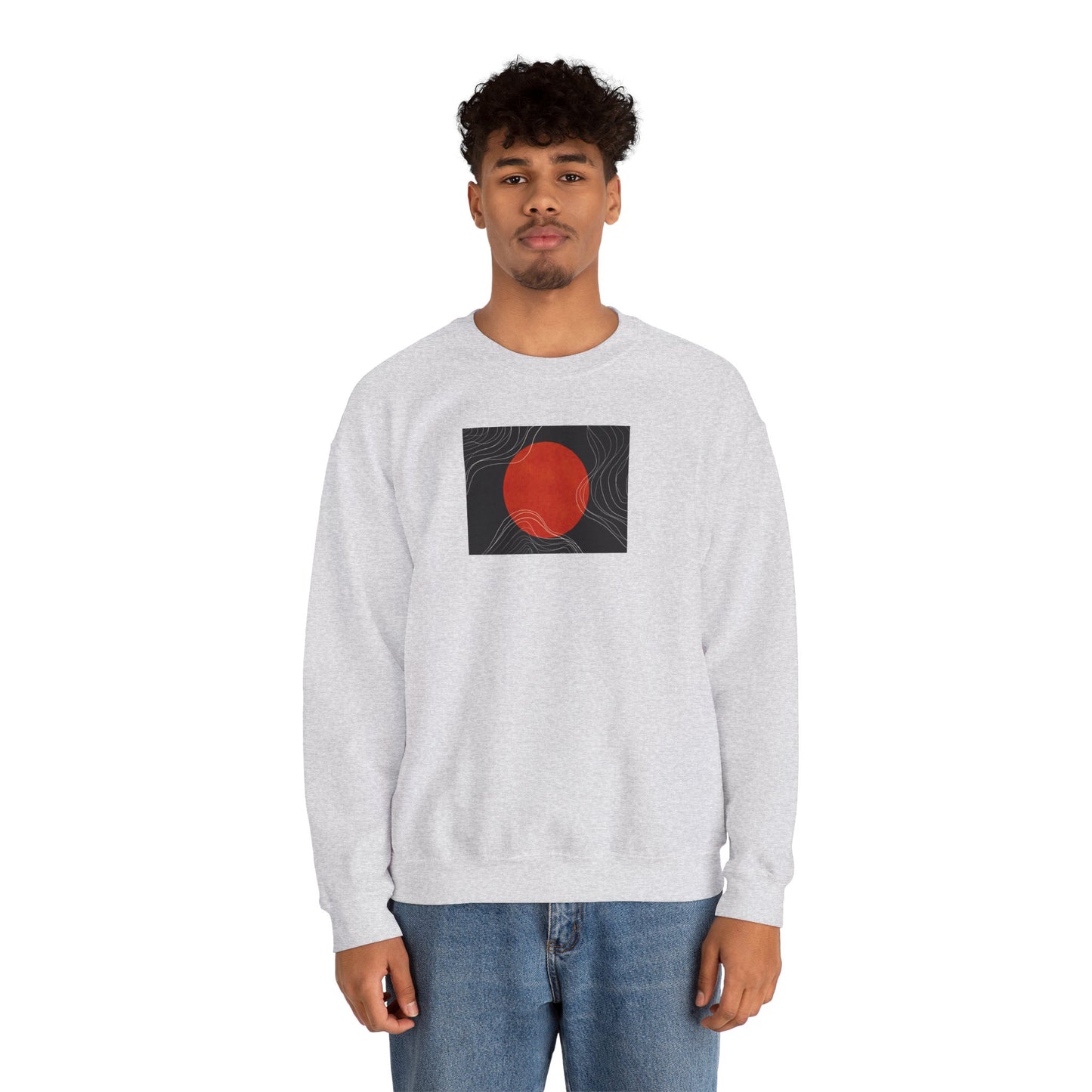 Minimalist Sunset Crewneck Sweatshirt, Cozy Unisex Sweater for Everyday Wear, Gift for Fall, Layering Essential