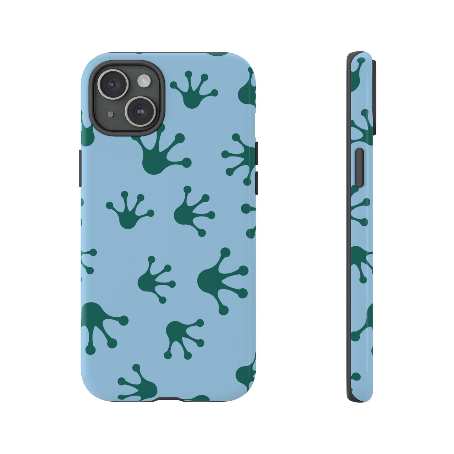 Frog Pattern Phone Case, Tough Cases for Nature Lovers, Unique Gift for Kids, Eco-Friendly Accessories, Stylish Cell Phone Cover, Cute Frog Print Pattern, Artsy Phone Cases