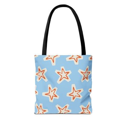 Starry Blue Tote Bag | Stylish Grocery Tote, Eco-Friendly Bag, Beach Bag, Weekend Getaway, Custom Design