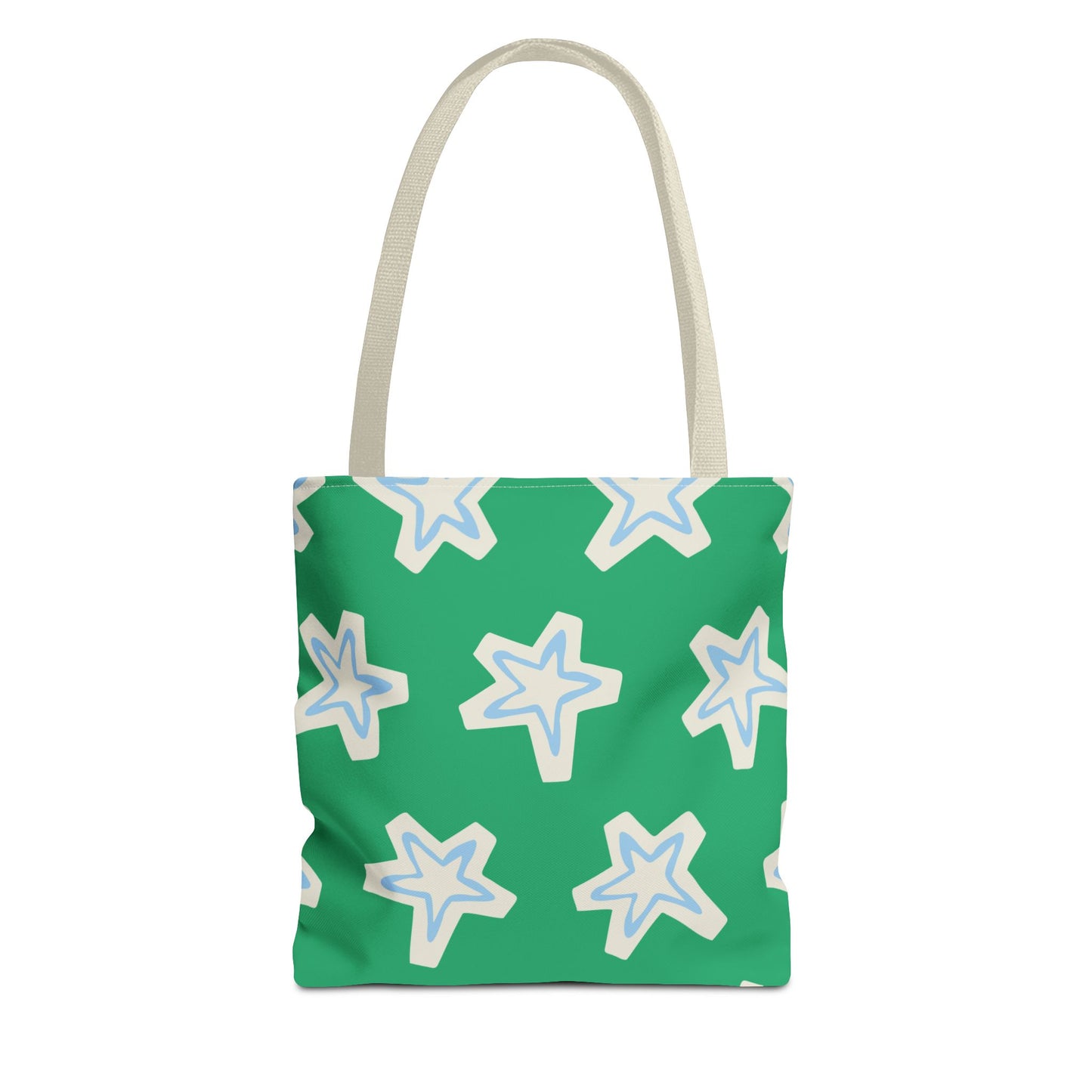 Starry Green AOP Tote Bag | Stylish Grocery Tote, Eco-Friendly Bag, Beach Bag, Weekend Getaway, Custom Design