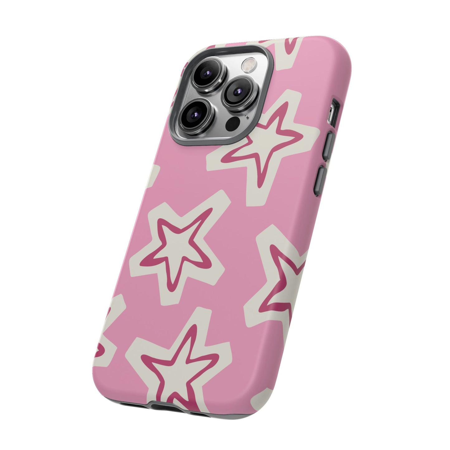 Starry Pink Phone Case | Tough Cases for Trendy Protection, Cute Gift, Fun Design, Holiday Match, Everyday Use