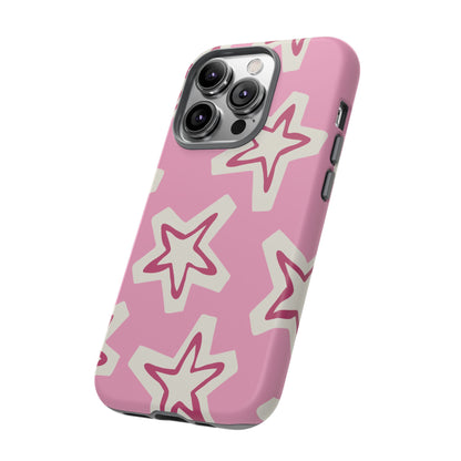 Starry Pink Phone Case | Tough Cases for Trendy Protection, Cute Gift, Fun Design, Holiday Match, Everyday Use