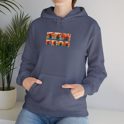 Vibrant Unisex Hoodie with Zen Frog and Snake Design, Cool Gift for Nature Lovers, Casual Wear for All Occasions, Gift for Her, Cool Hoodies