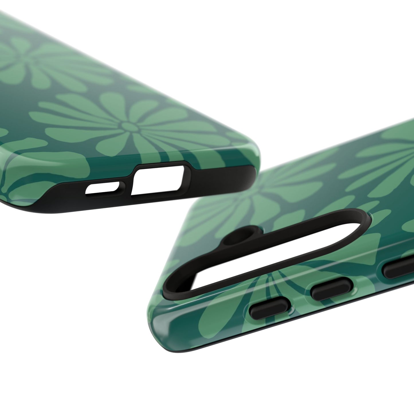 Stylish iPhone Case, Floral Phone Cover, Tough Phone Cases, Green Daisy Design, Unique Gift for Her, Spring Accessories