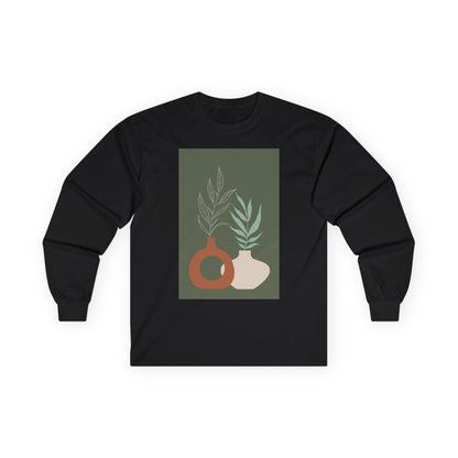 Botanical Art Long Sleeve Tee, Cozy Unisex Top, Spring Fashion, Nature Lovers Gift, Eco-Friendly Style, Casual Everyday Wear