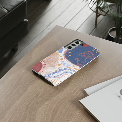 Artistic Phone Case with Abstract Design, Tough Phone Case, Unique Gift, Trendy Accessories, Modern Art Case, Stylish Tech Gear