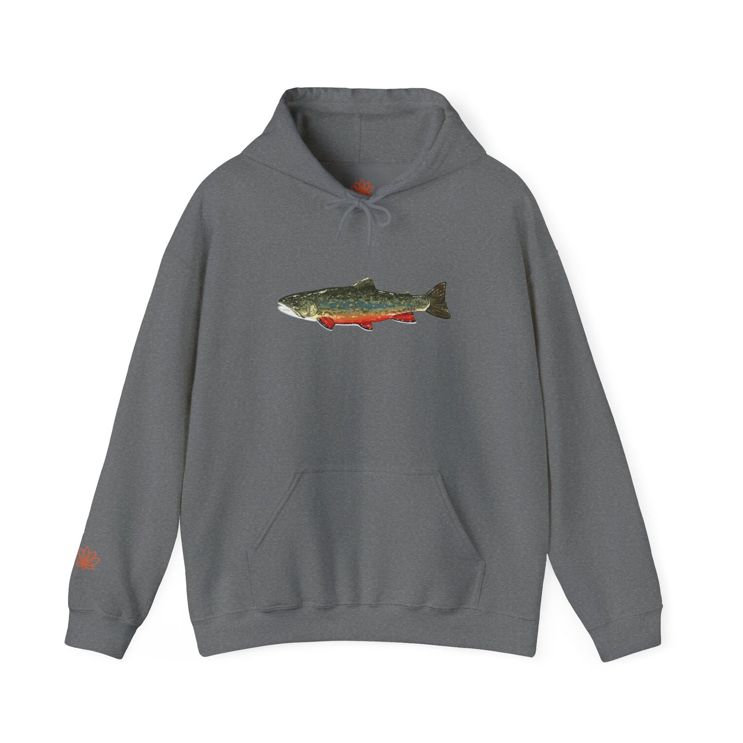 Trout Design Heavy Blend Hoodie, Fishing Gift, Outdoor Apparel, Comfortable Sweatshirt, Unisex Hoodie, Casual Fishing Wear