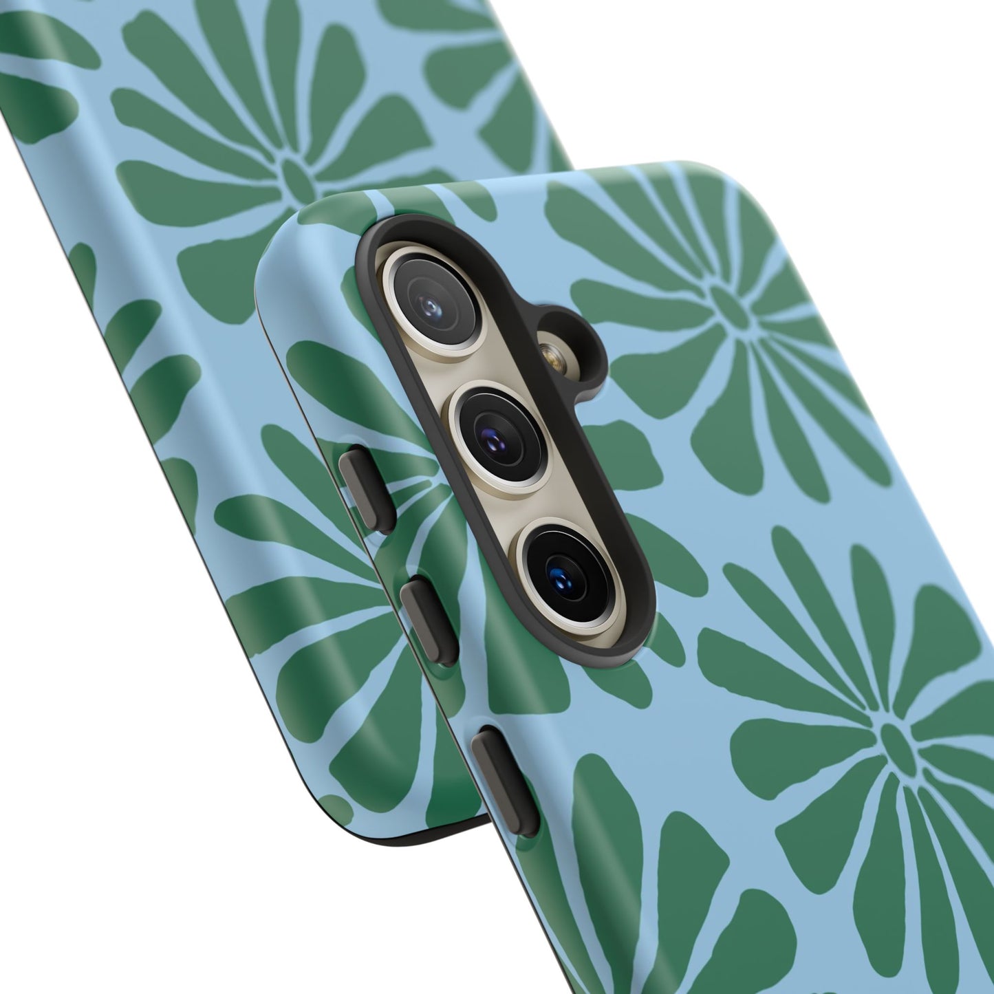 Stylish iPhone Case, Floral Phone Cover, Tough Phone Cases, Green Daisy Design, Unique Gift for Her, Spring Accessories