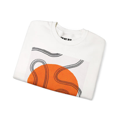Retro Abstract Art Crewneck Sweatshirt, Cozy Graphic Pullover, Unisex Casualwear, Perfect Gift for Art Lovers, Fall Fashion Essential, Gift for Him, Gift for Her