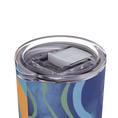 Boho Abstract Art Tumbler, 20oz Skinny Travel Mug, Stylish Drinkware for Camping, Gifts for Her, Home Decor