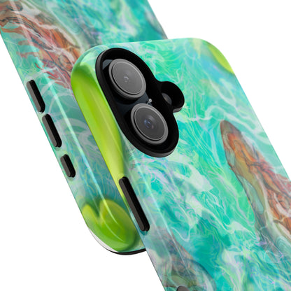 Watercolor Phone Case, Nature Lover Gift, Tough Phone Cover, Phone Accessory, Unique Design for Spring/Summer, Lily Pad, Fish Pond
